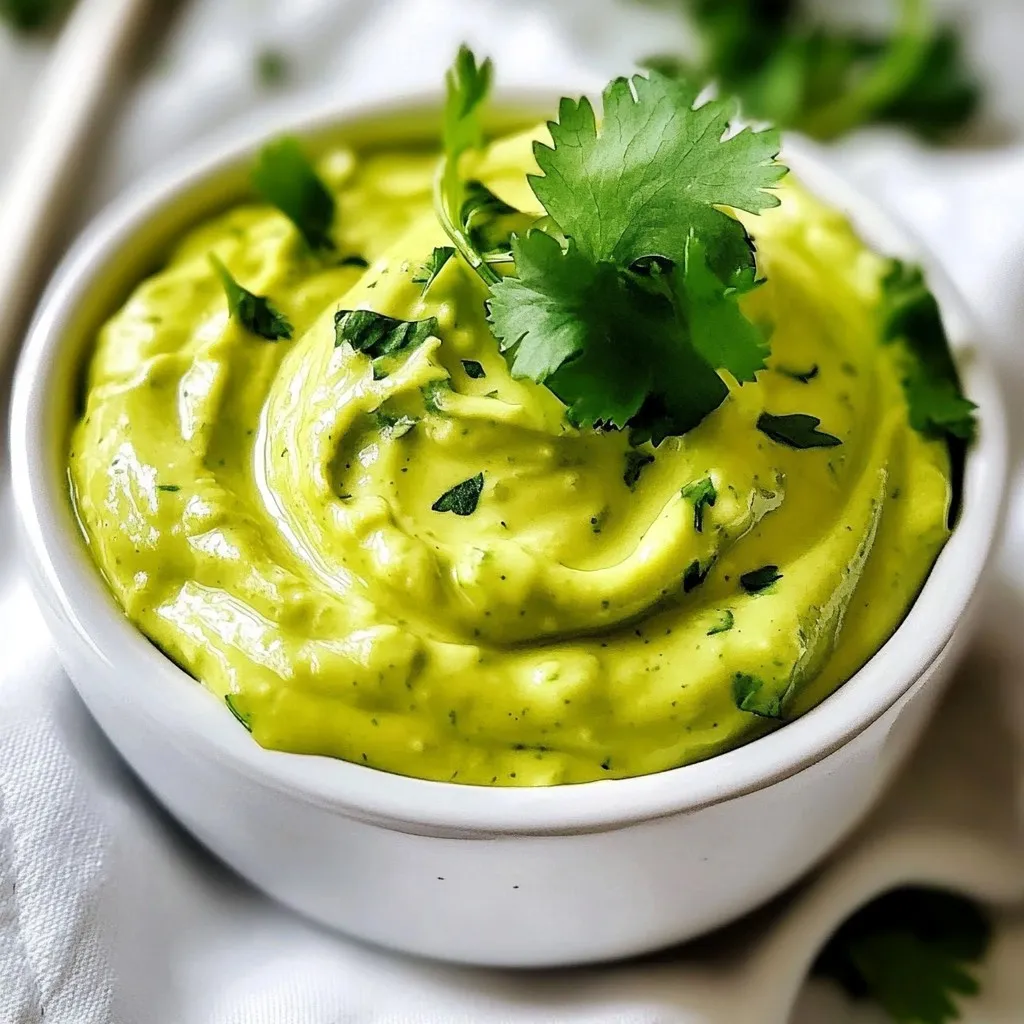Elevate Your Meals: Healthy Creamy Avocado Cilantro Sauce Recipe